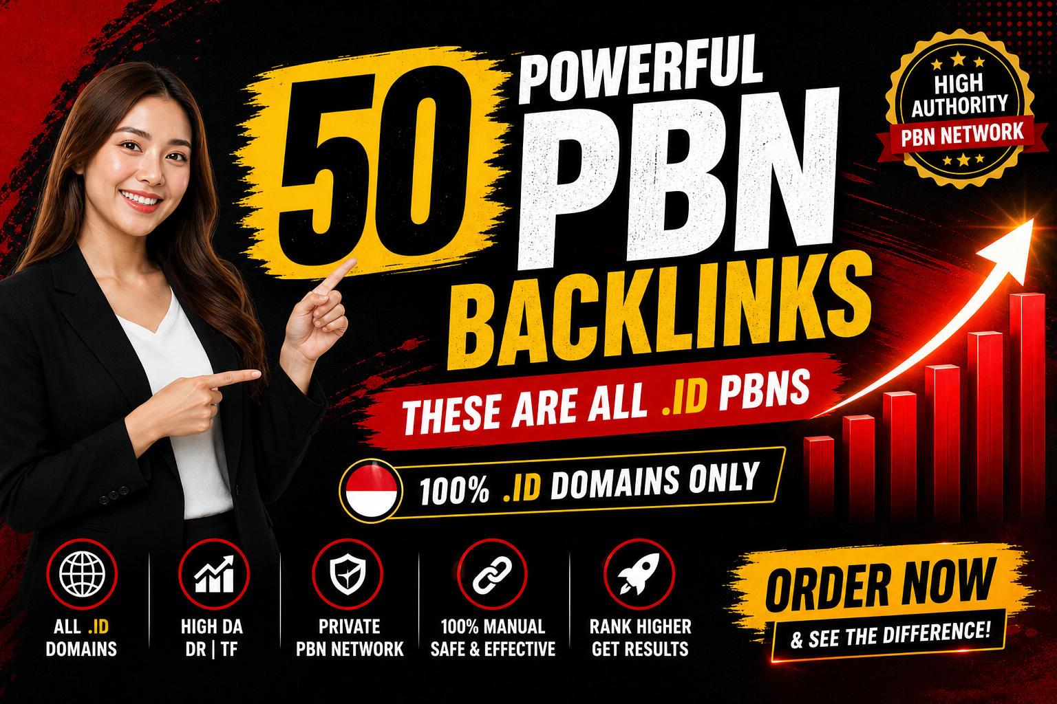 50 High DA DR TF Backlinks all REAL INDO ID PBN domai...