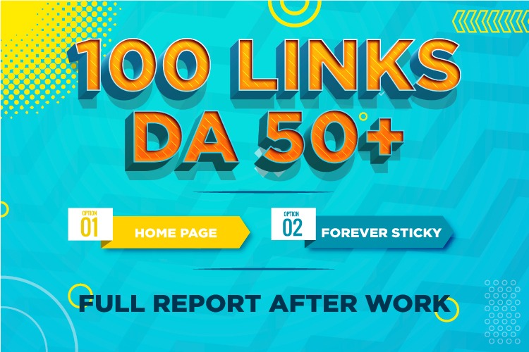 100 Unique DA50+ Homepage Backlinks on Aged domains w...