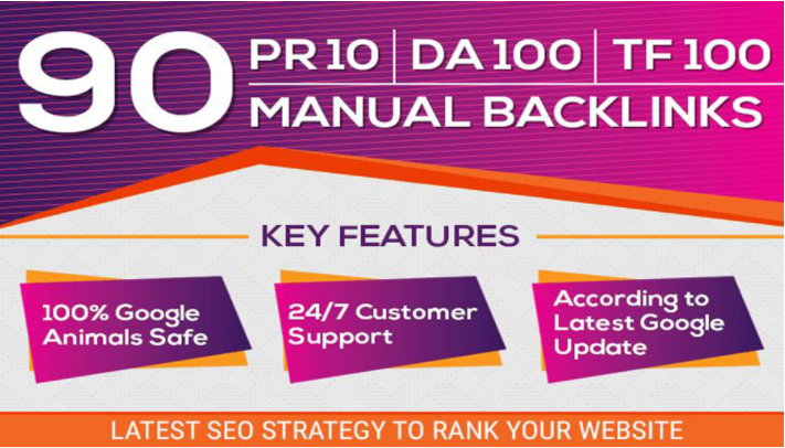 MANUALLY Do 90 UNIQUE PR10 BackIinks SEO on DA100 sit...