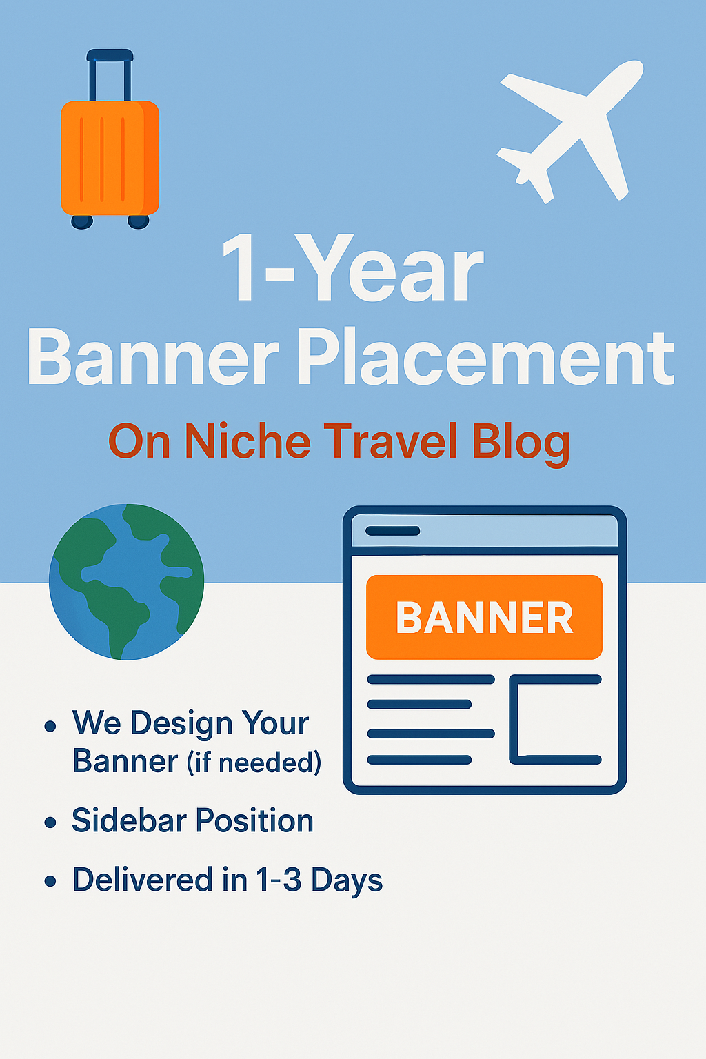 1-Year Travel Blog Banner Ad - Sidebar Placement - Hi...