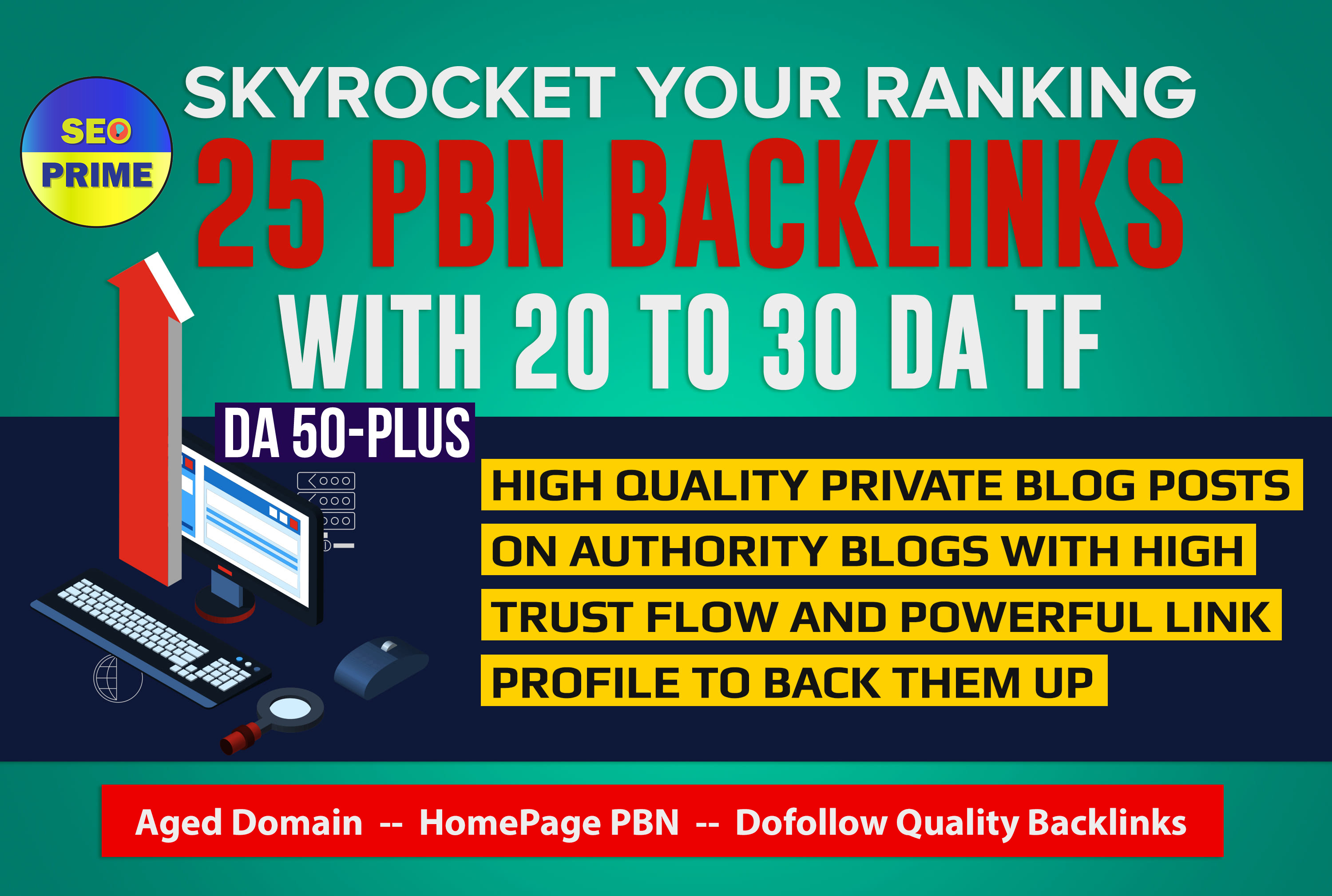 25 Aged Homepage PBN Backlinks having DA50+ High Metr...