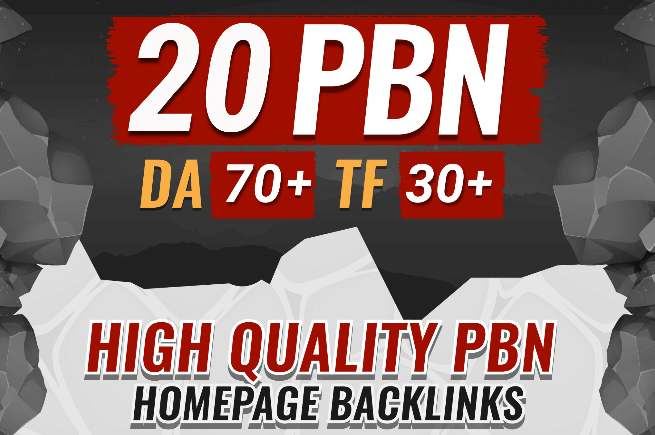 20 extreme powerful DA70+ index-able PBN backlinks to...