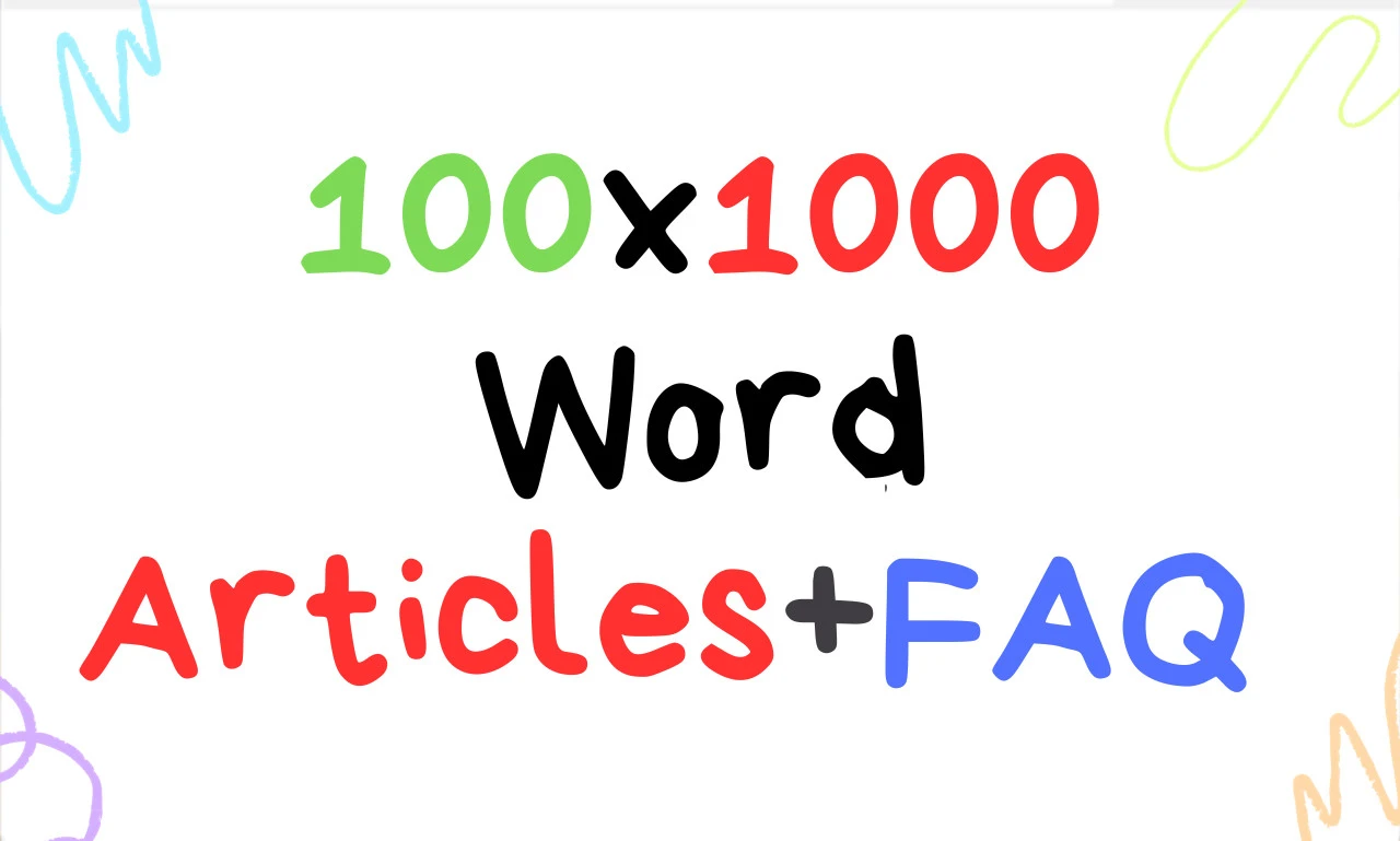 10x1000 Word Articles To Grow Your Website Fast + FAQ