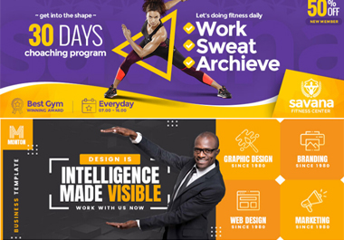 i will design 3 stunning banner, poster or flyer for...