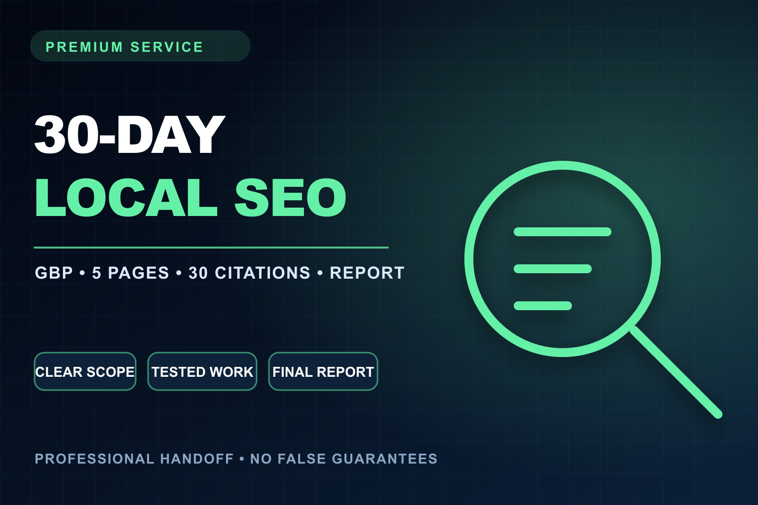 I will implement a complete local SEO system for 30 d...