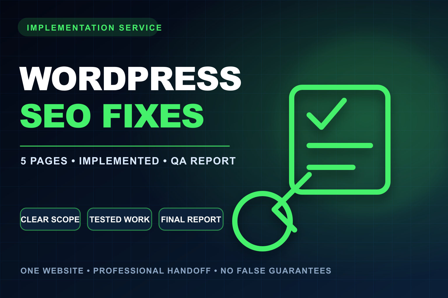I will fix technical and on page SEO on 5 WordPress p...