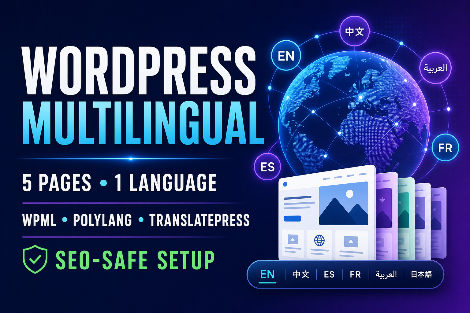 I will configure a multilingual WordPress site for on...