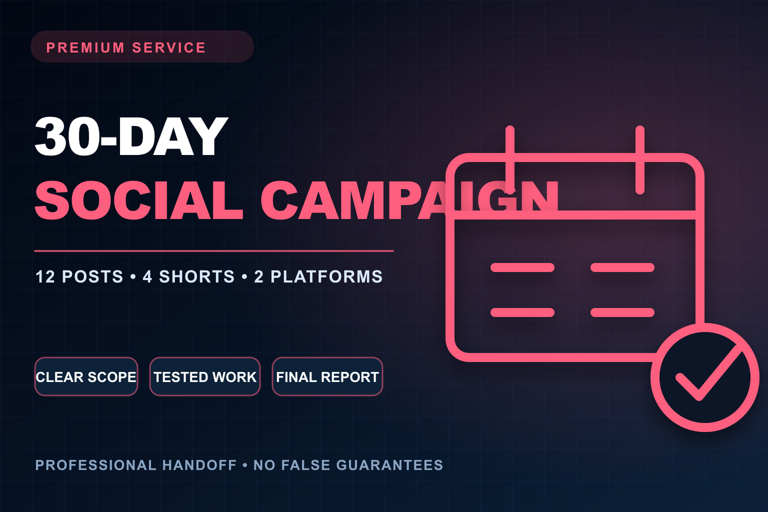 I will run a 30 day content and community campaign fo...