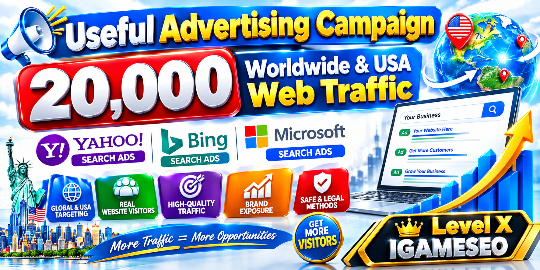 Useful Advertising Campaign 20,000 Worldwide & US...