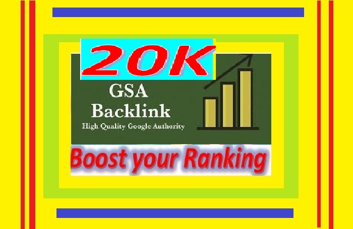 Create & Provide 20k+ GSA UNIQUE BACKLINKS for Yo...