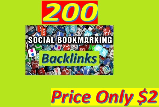 Create 200+ Social Bookmarking Backlinks helps to inc...