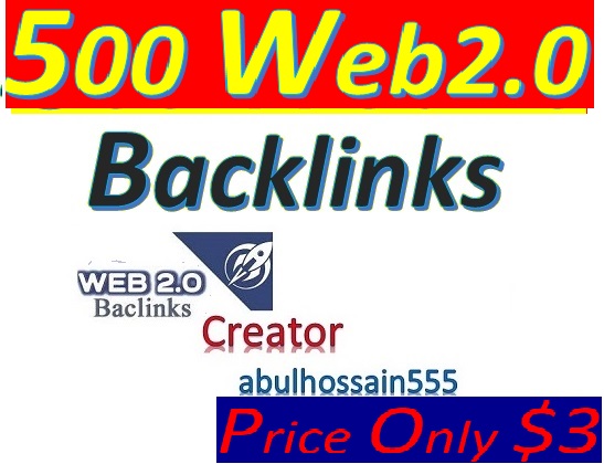 Will Create 500 Good PR Web 2.0 Backlinks helps to we...