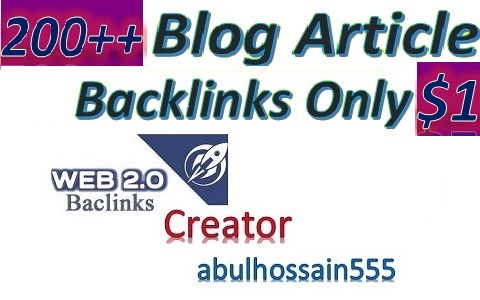 Create 200 Backlinks for your website