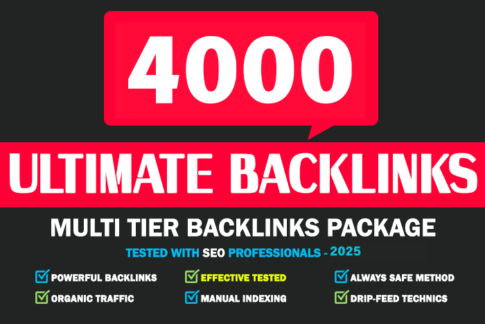 Ultimate Backlinks - 500 Tier 1 Backlinks, 3500 Tier...