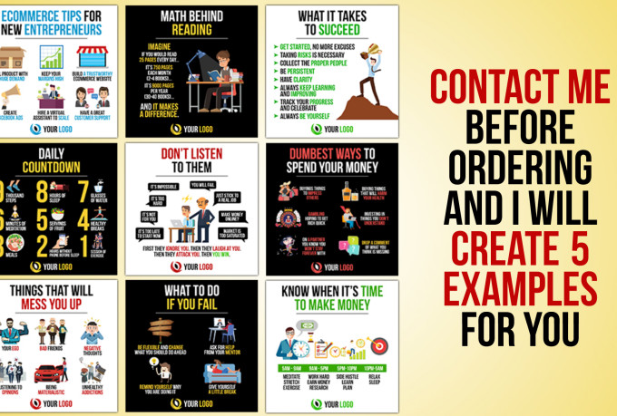 We will design business success tips infographics for...