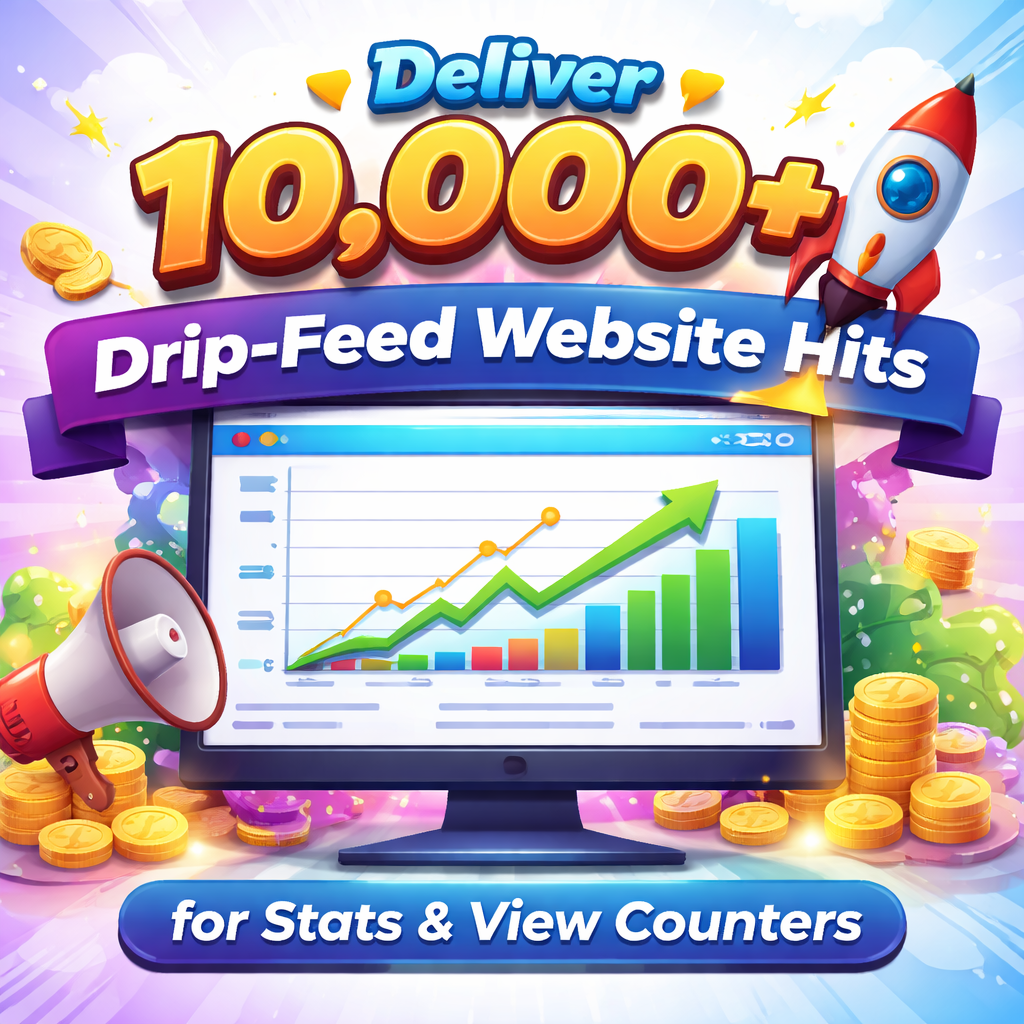 I will deliver 10,000 Drip-Feed Website Hits for Stat...