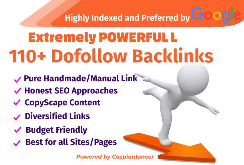 Manual 110+ Dofollow Backlinks DA90 PR10 Highly Index...