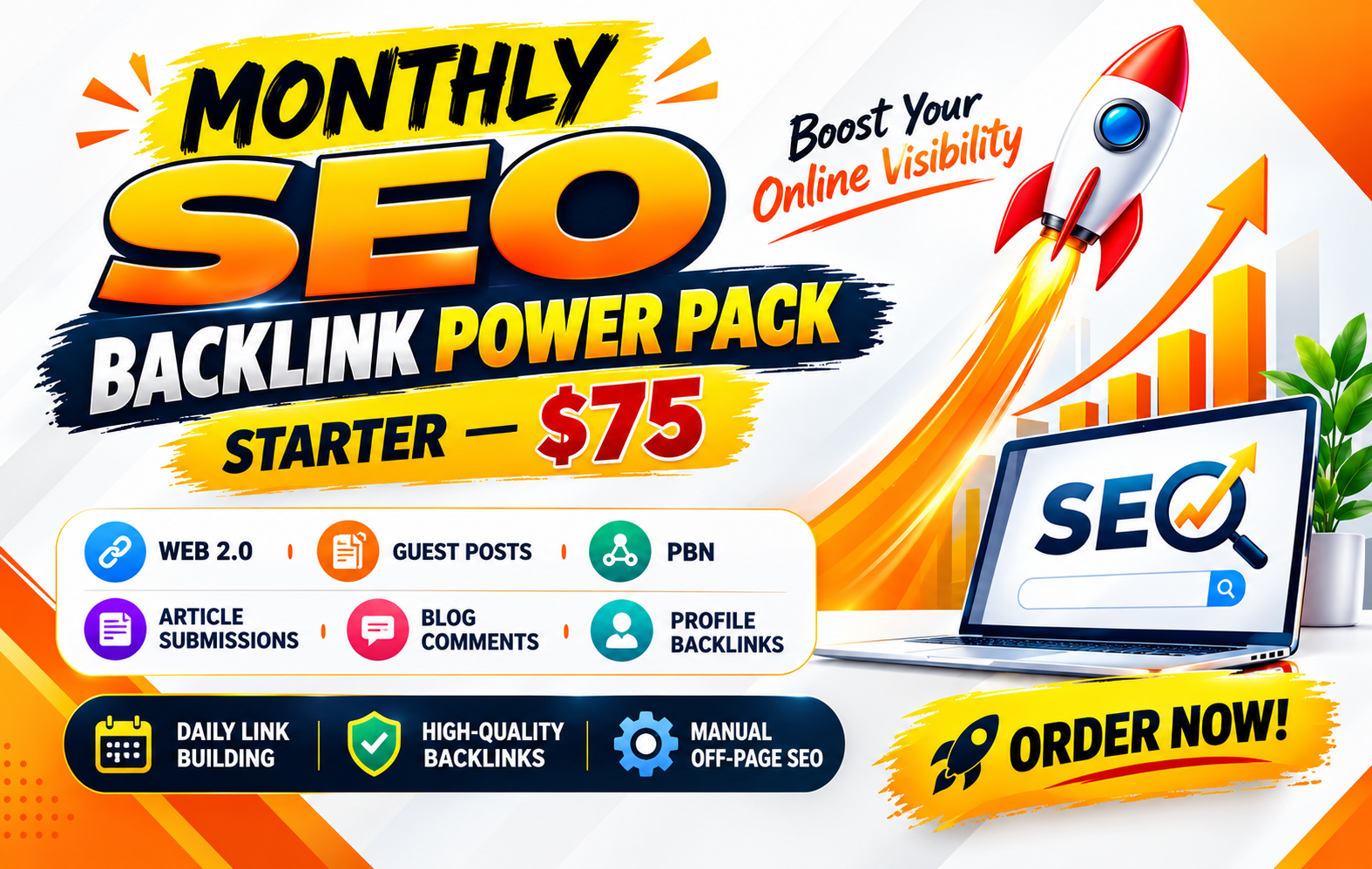 Monthly SEO Backlinks - Quality Daily Link Building &...