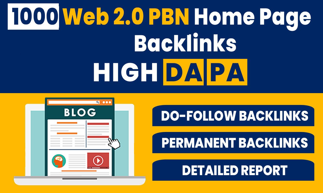 Fast rankup 1000+ PBN WEB 2.0 Backlinks - High DA DR ...