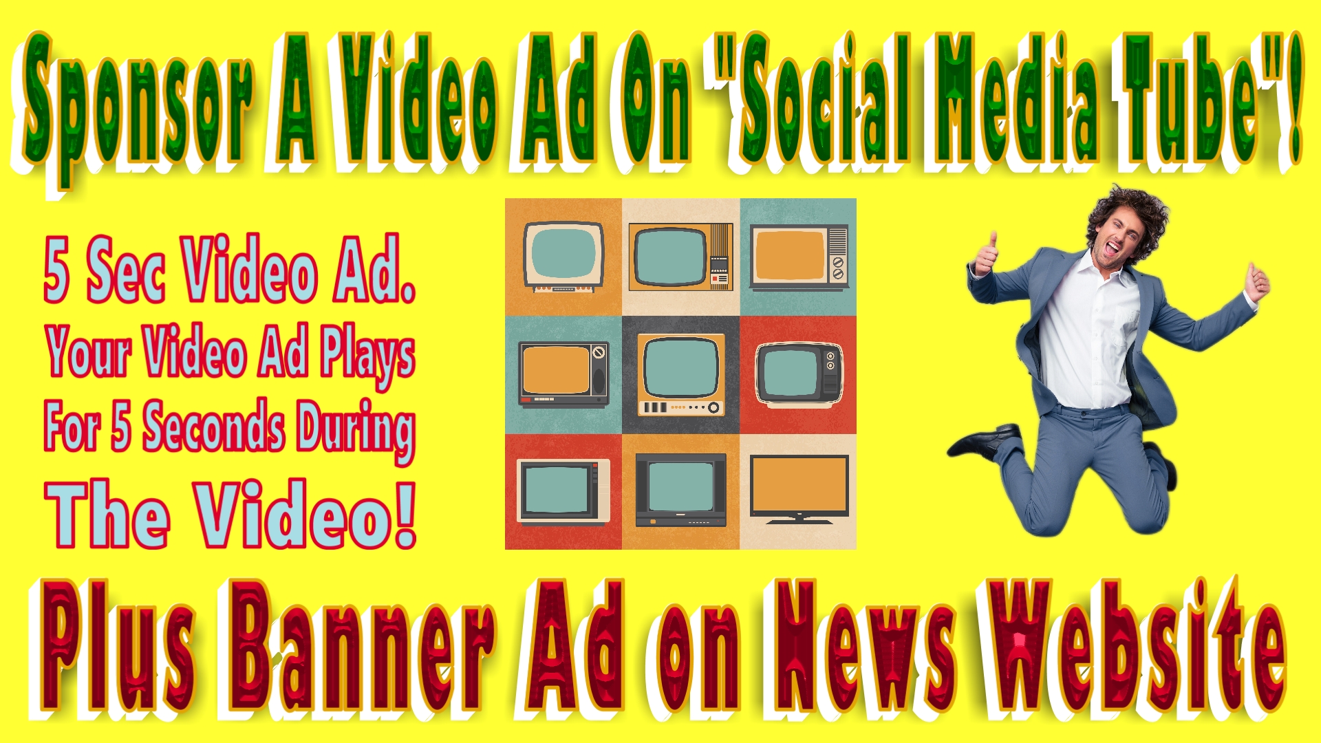 5 second Banner Ad Sponsored Ad On Our Social Media V...