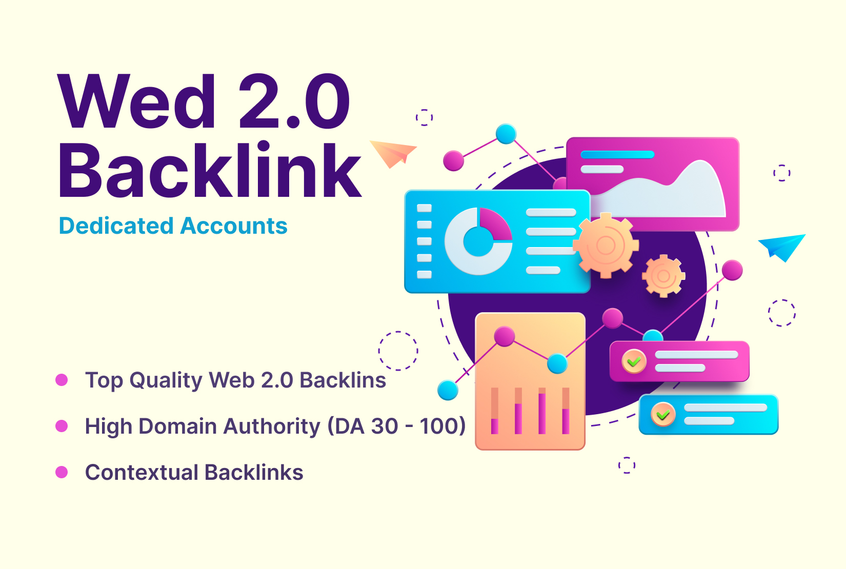I will provide 50 web 2.0 dofollow backlinks from hig...