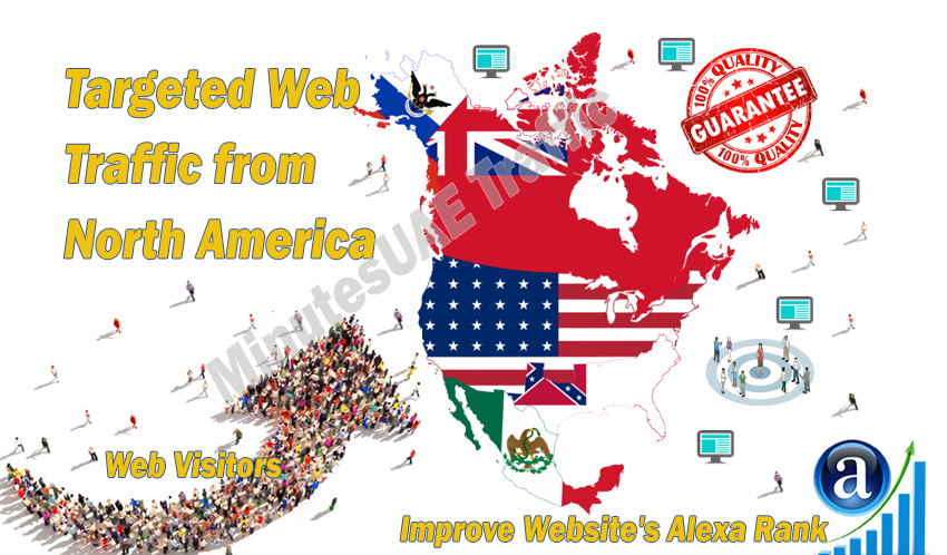 North American web visitors real targeted Organic web...