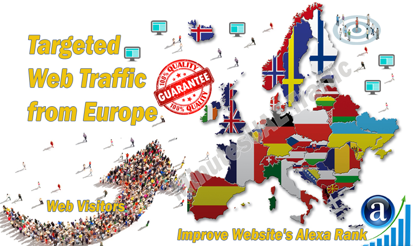 European web visitors real targeted Organic web traff...