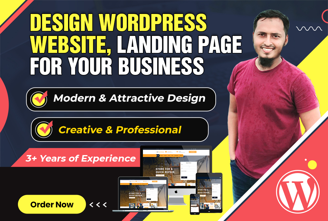 I will create modern wordpress website, landing page...