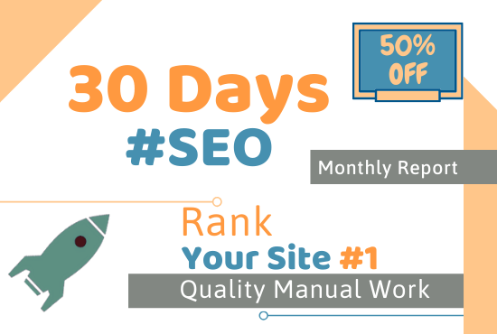 I will do SEO monthly package with white hat link bui...