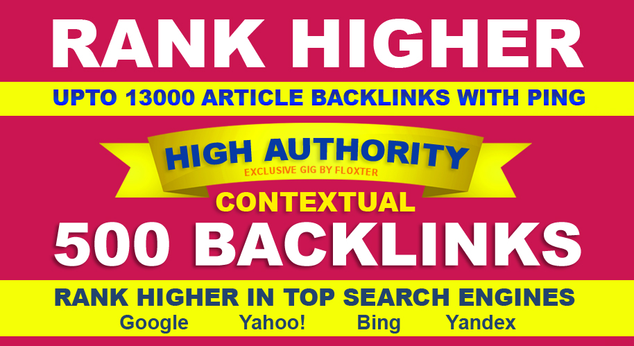 500 Contextual Backlinks Paypal Payment Supported