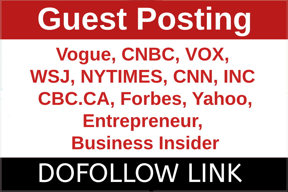 I Will Guest Post on Forbes, WSJ, VOGUE, NyWeekly,...