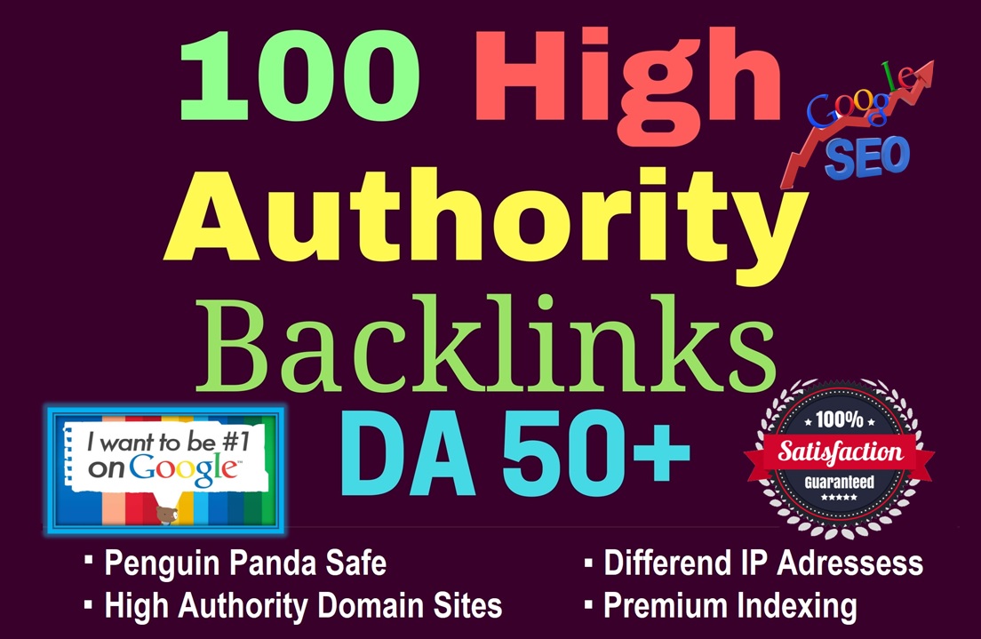 Manually Do 100 backlinks From DA 50 to Rank 1st in G...