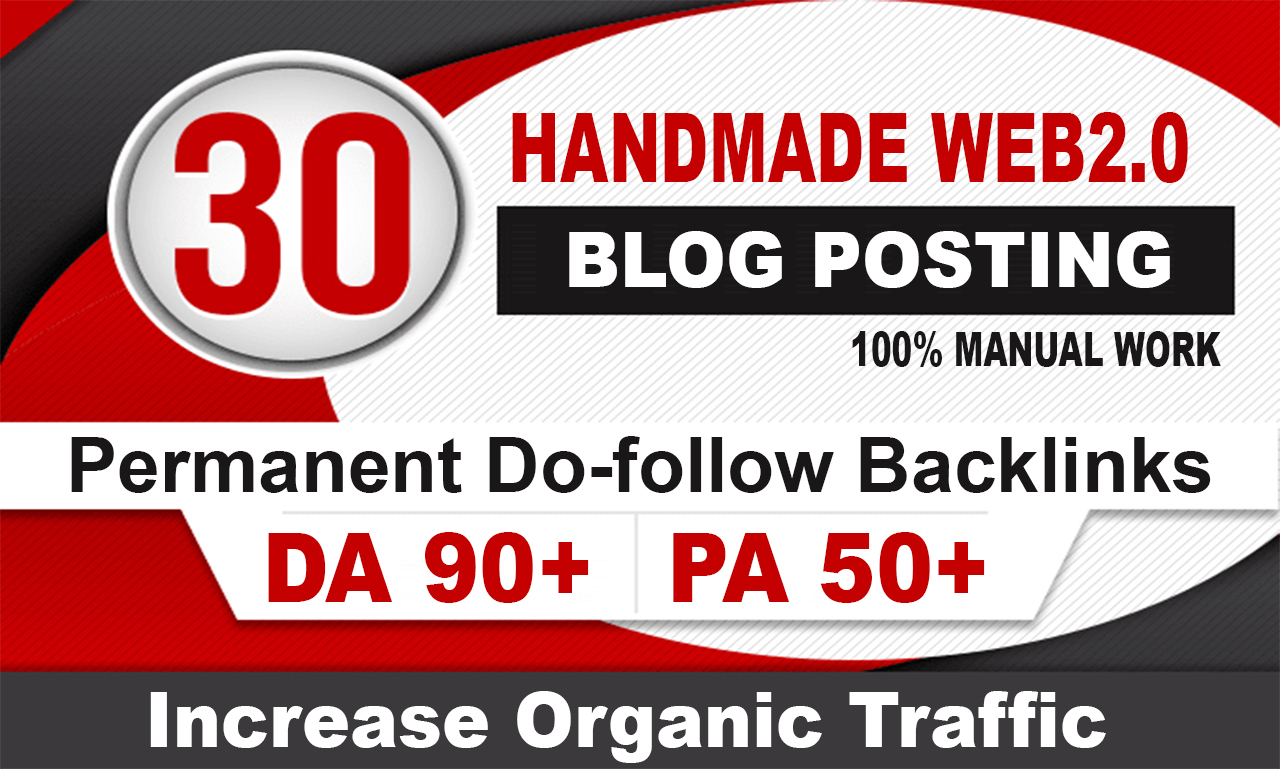 30 Handmade web2, 0 buffer blog posting with unique c...