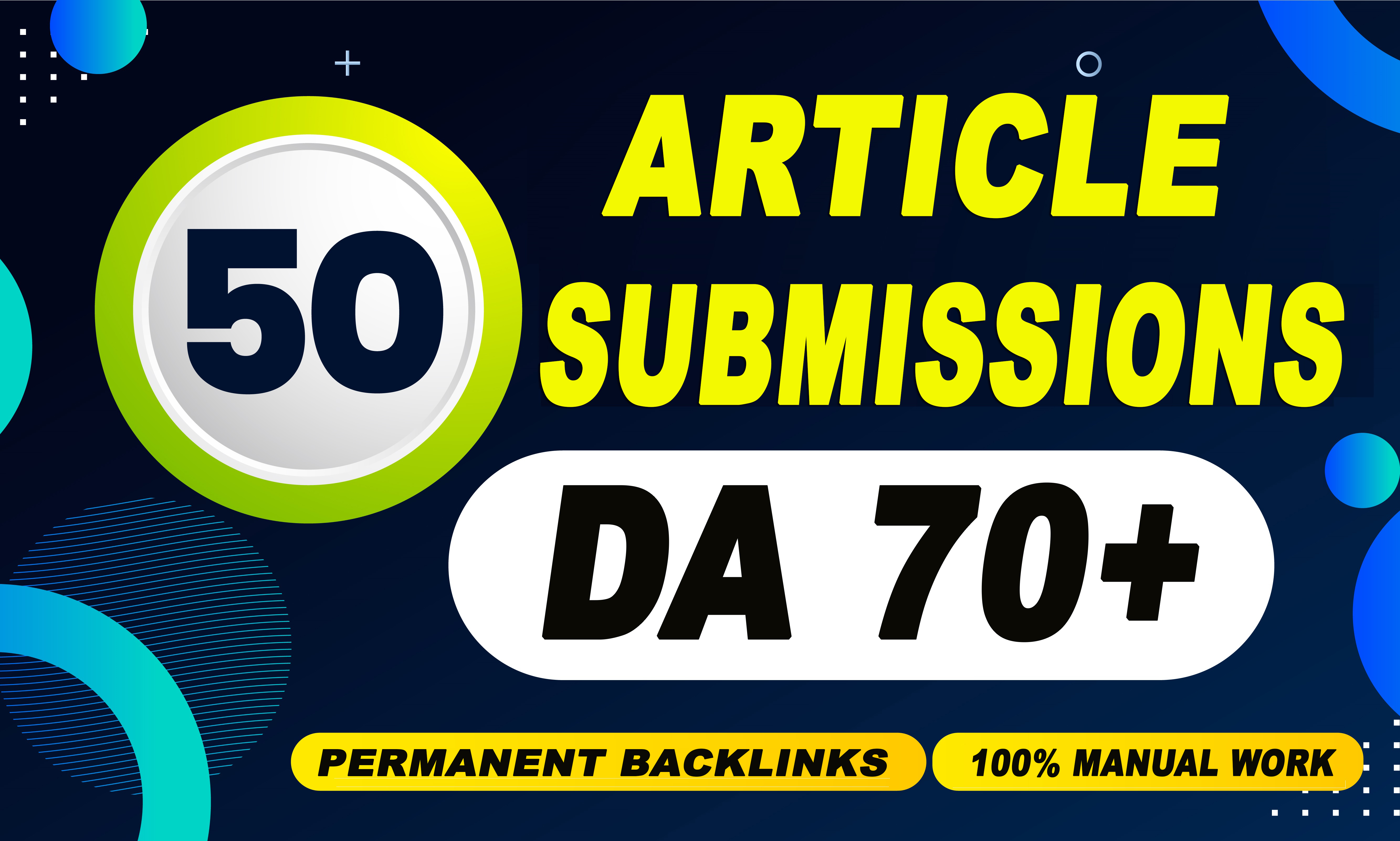 Manual 50 High Quality Unique Article Permanent Backl...