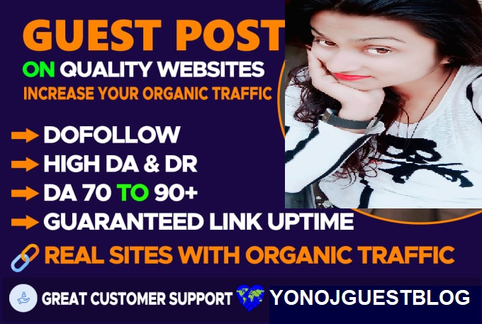 I will guest posting on high authority blogs with dof...