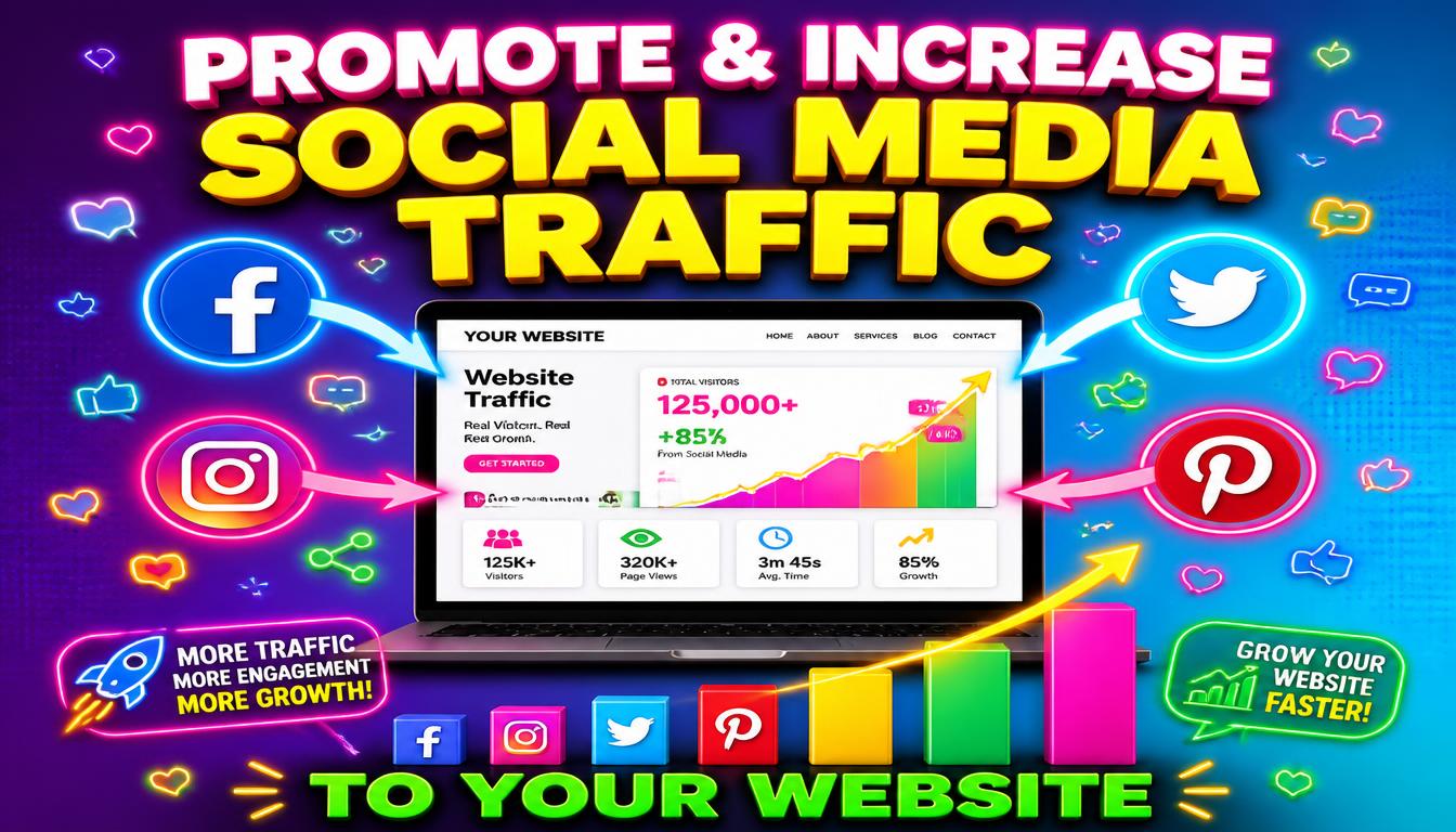 Promote and increase social media traffic to your web...
