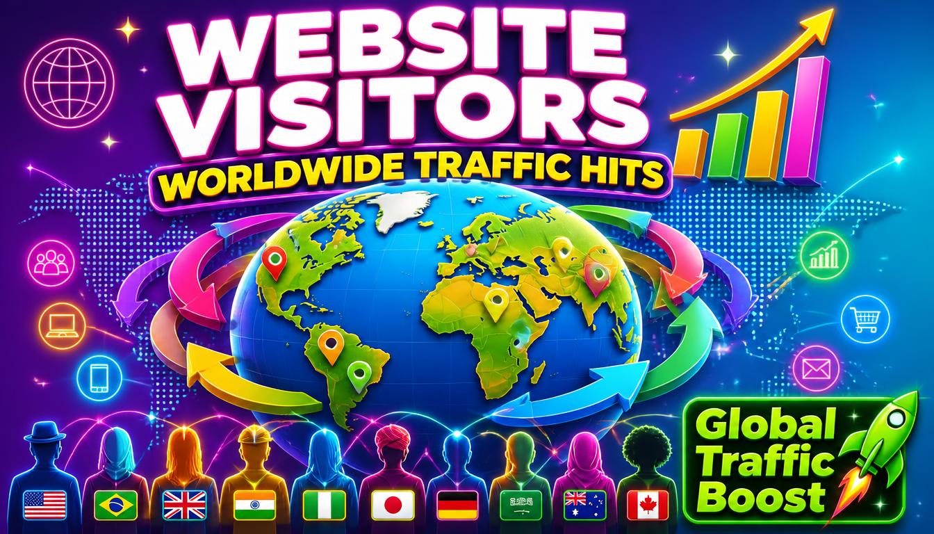 5000 website visitors worldwide traffic hits