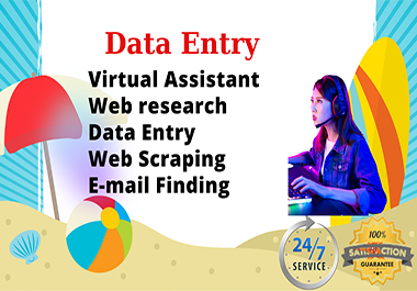 I will do Data Entry, web research and Image typing