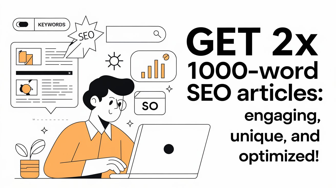 Get 2x 1000-Word SEO-Optimized Articles or Blog Posts...