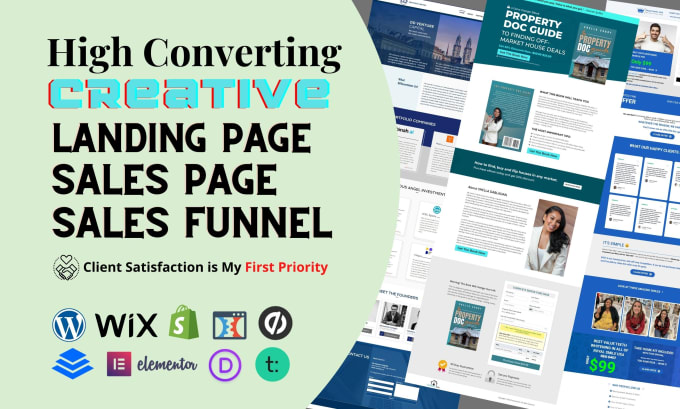 I will design a modern landing page, sales page or s...