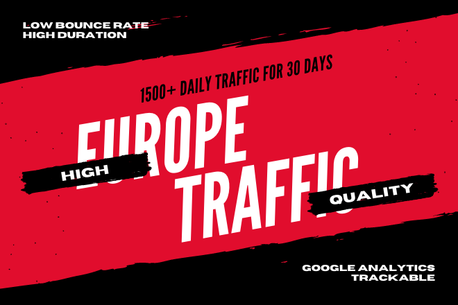 Drive 1500 daily Europe traffic for 30 days to your s...
