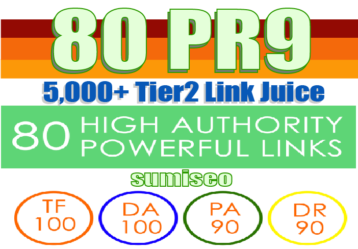 5080+ Links - Create 80 PR9 Backlinks DA-100 with 500...