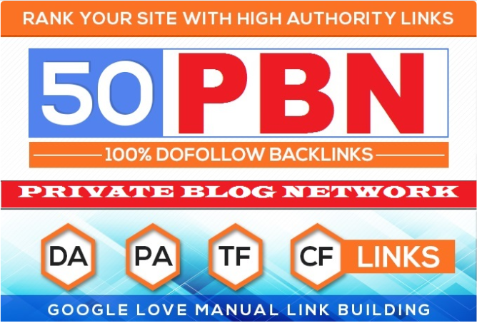 Build 50 HomePage PBN Backlinks All Dofollow High Qua...