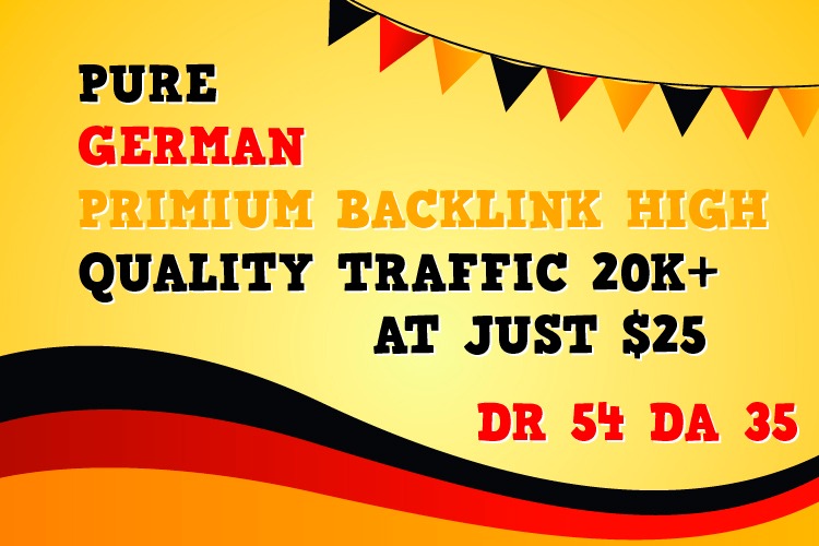 Pure German Premium Backlink DR54 DA35 PA35 Traffic 2...