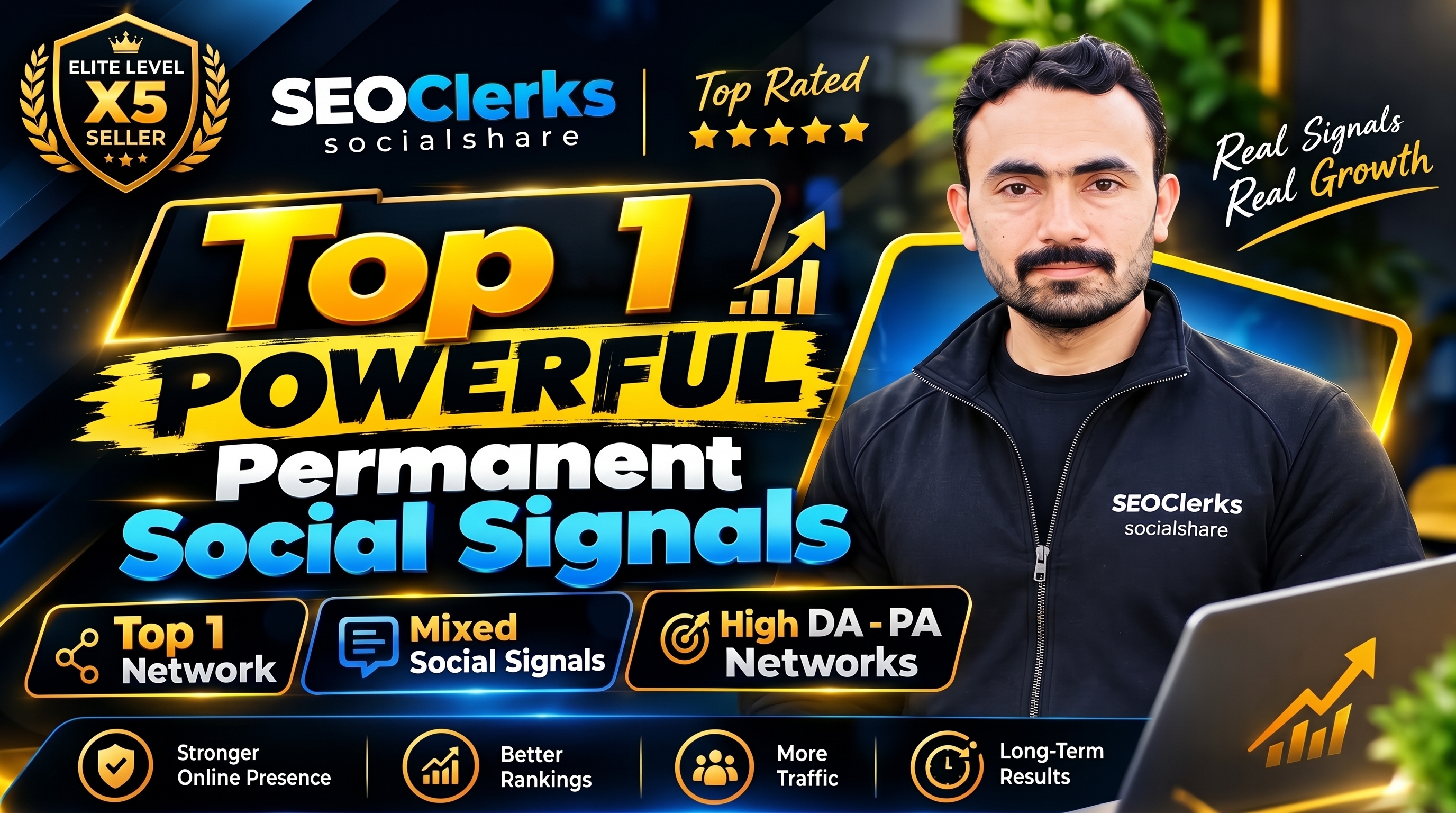 AI-Powered SEO Boost Top 1 Network 5,000 Social Signa...