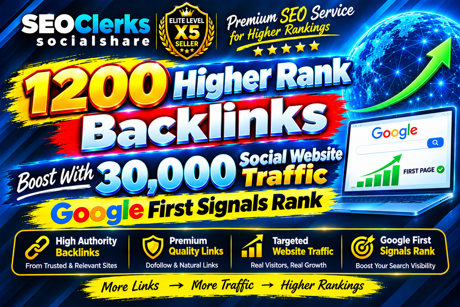 1200 Higher Rank Backlinks Boost With 30,000 Social W...