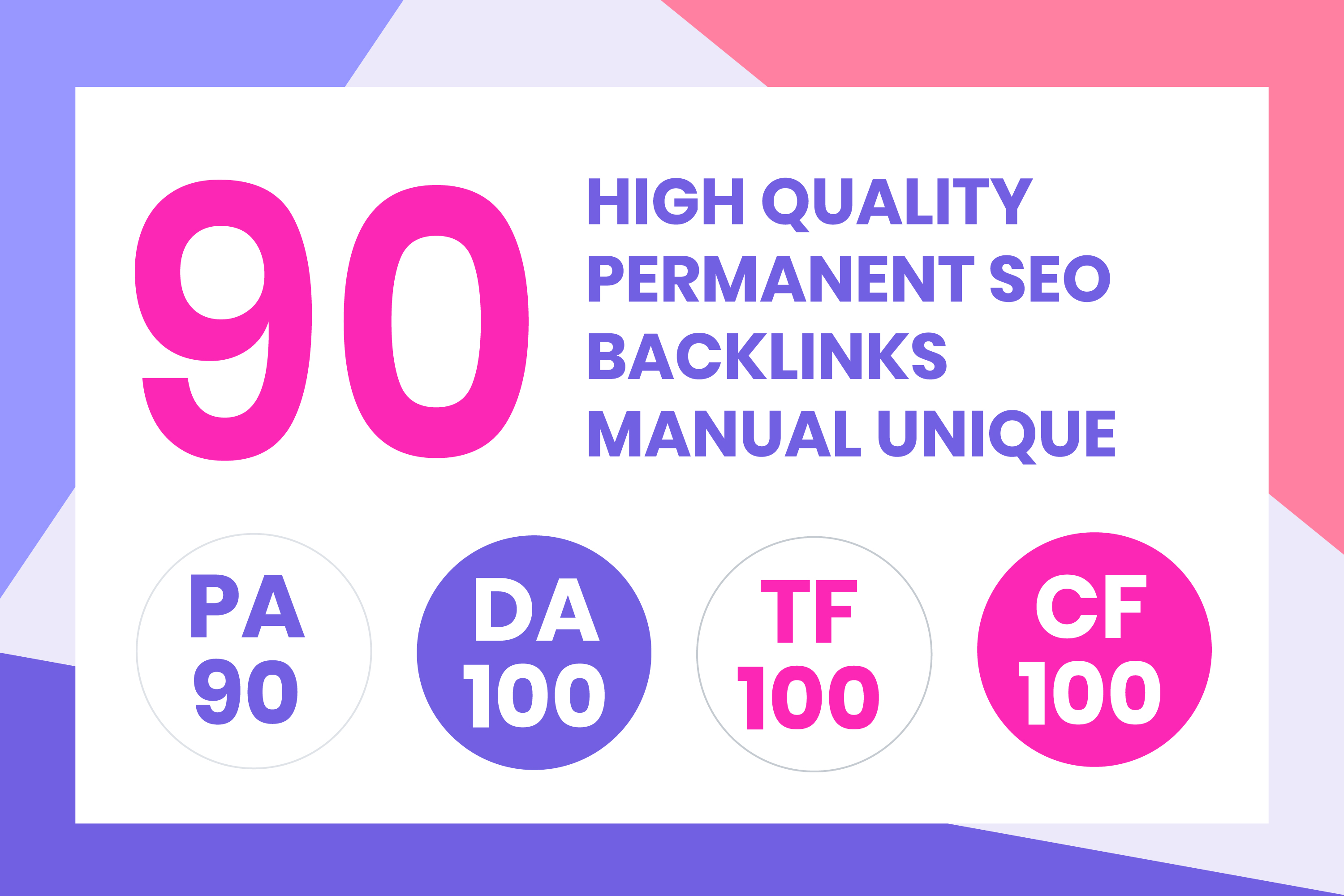 Do 90 High Quality Permanent Manual SEO Backlinks wit...