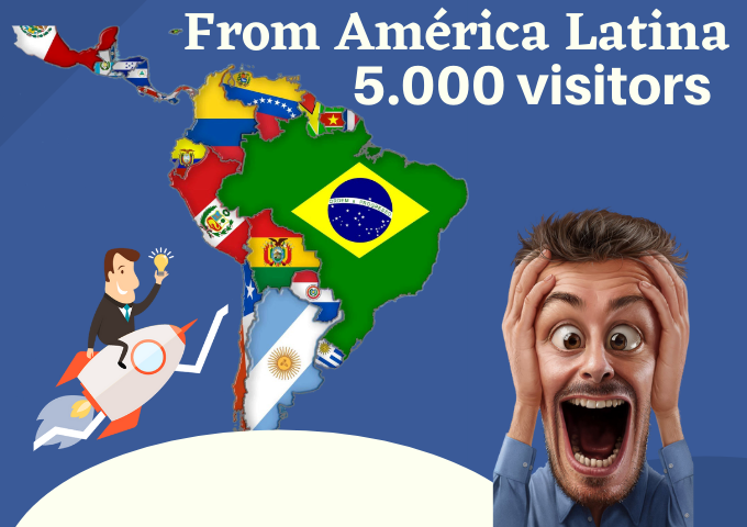 5000 Human traffic to your web from latin american