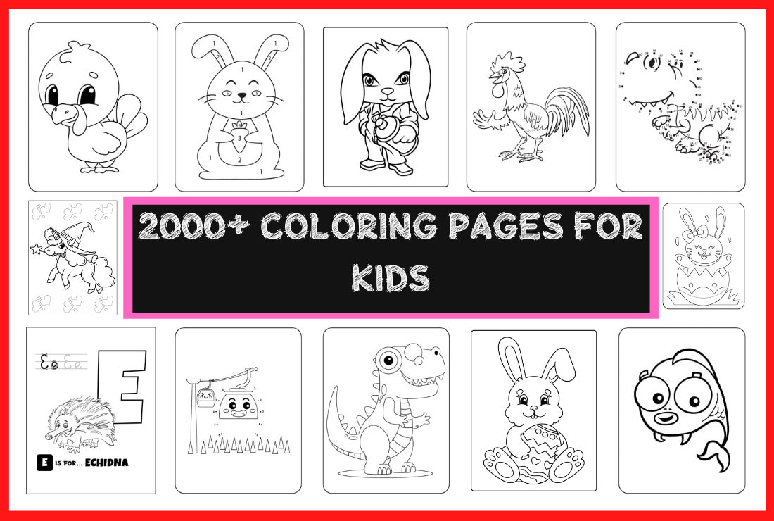I will create for you 2000 coloring pages for childre...