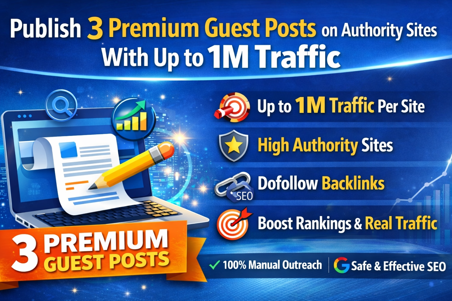 Publish 3 Premium Guest Posts on Authority Sites With...